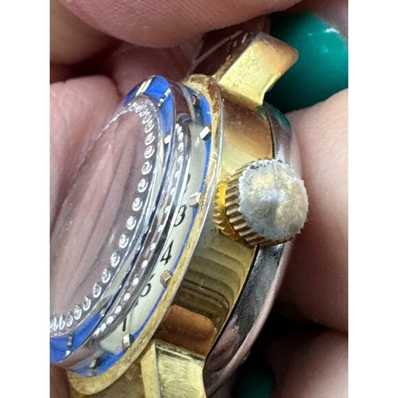 Vintage Swiss-Made Stainless Steel Watch By Jowissa With 17 Jewels & Blue Accent - Picture 2 of 6